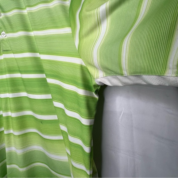 Adidas Men's Adult Size XL Polo Golf Climacool Green Polyester Short Sleeve - Picture 11 of 12